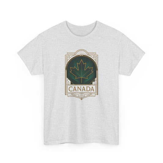 Canada Maple Leaf Tee — Vintage Art Deco Canadian Pride T‑Shirt