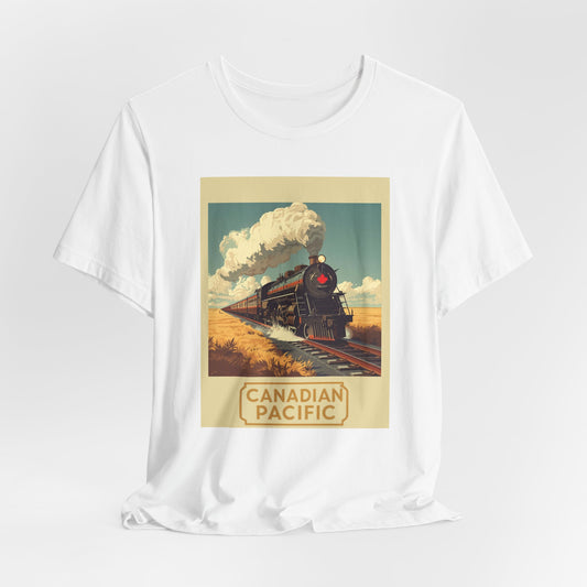 Canadian Pacific Vintage Train T‑Shirt — Retro Steam Locomotive Tee