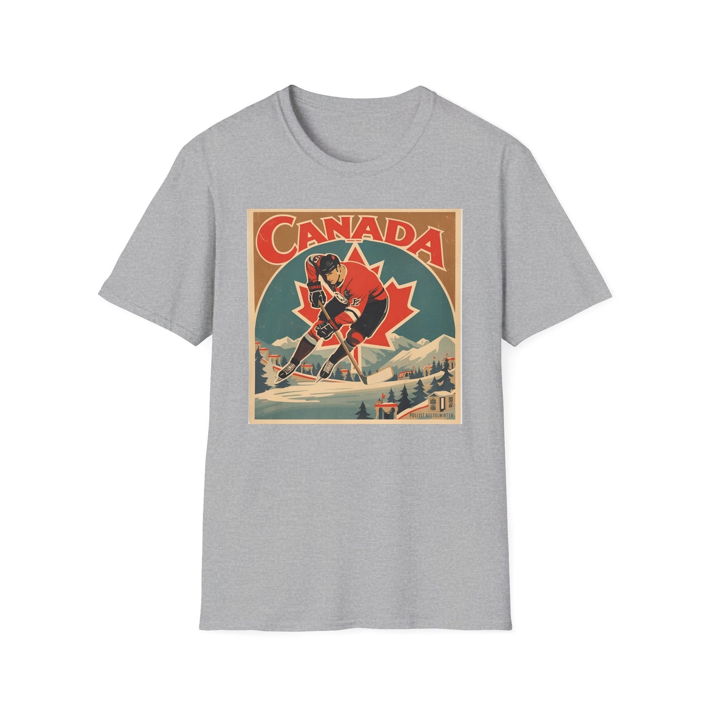 Canada Hockey Vintage Poster T-Shirt