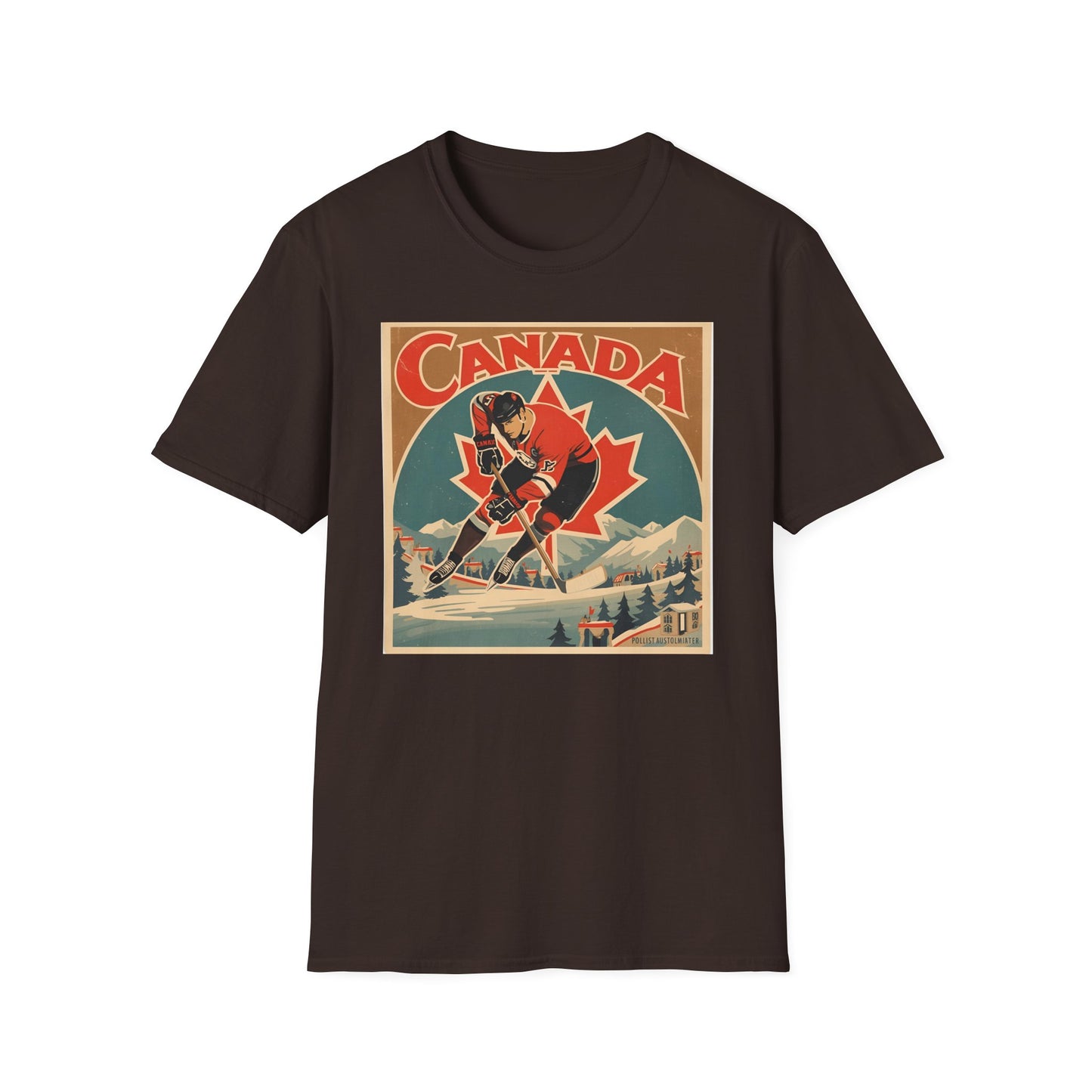 Canada Hockey Vintage Poster T-Shirt
