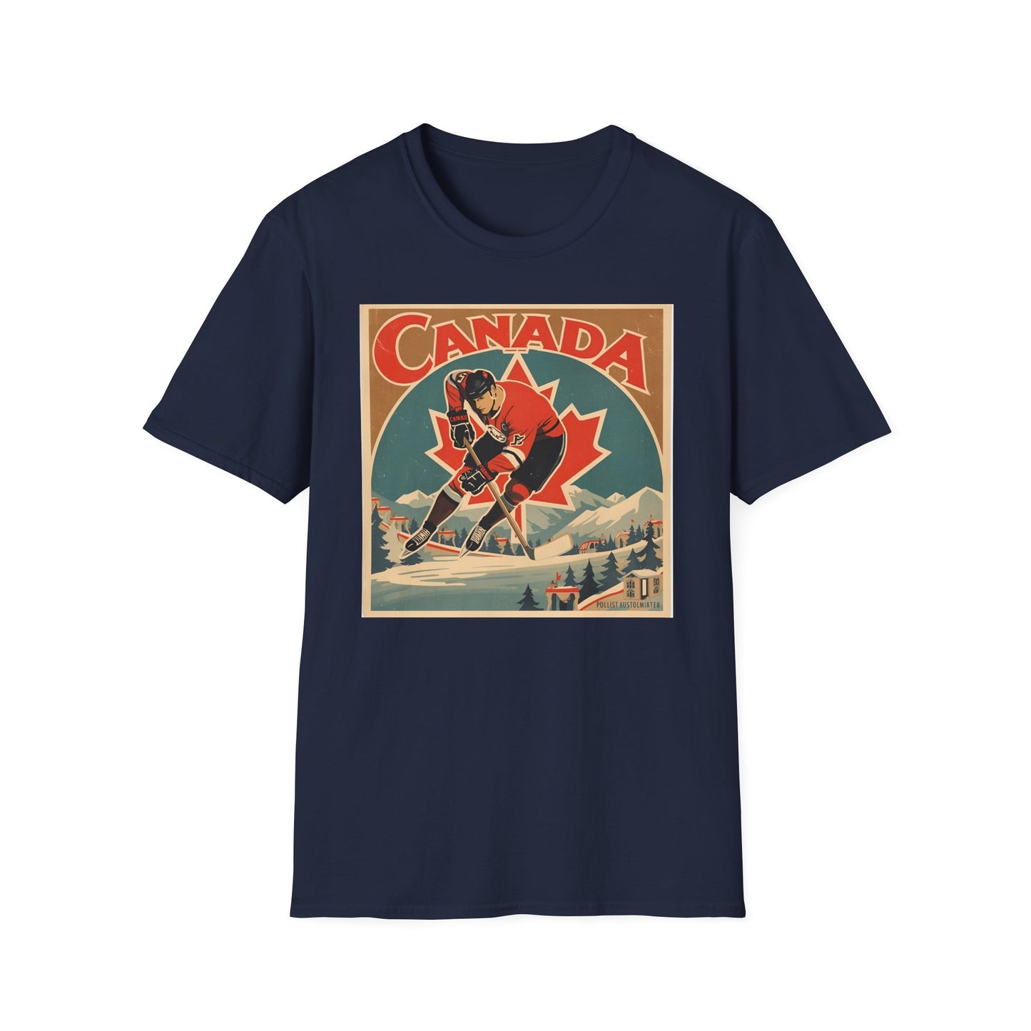 Canada Hockey Vintage Poster T-Shirt