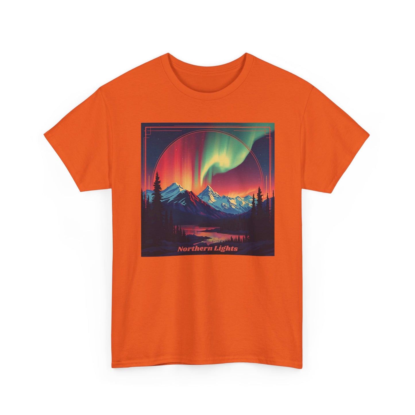 Northern Lights Tee — Aurora Borealis Mountain Graphic Shirt