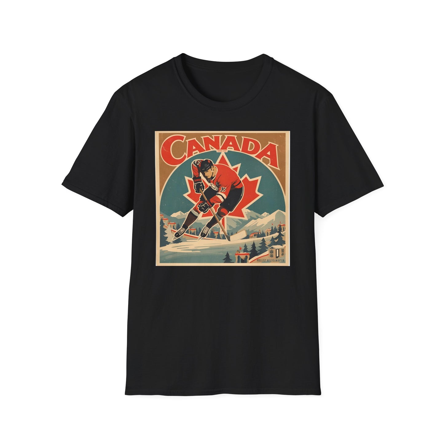 Canada Hockey Vintage Poster T-Shirt