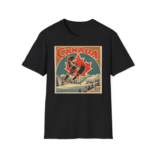 Canada Hockey Vintage Poster T-Shirt