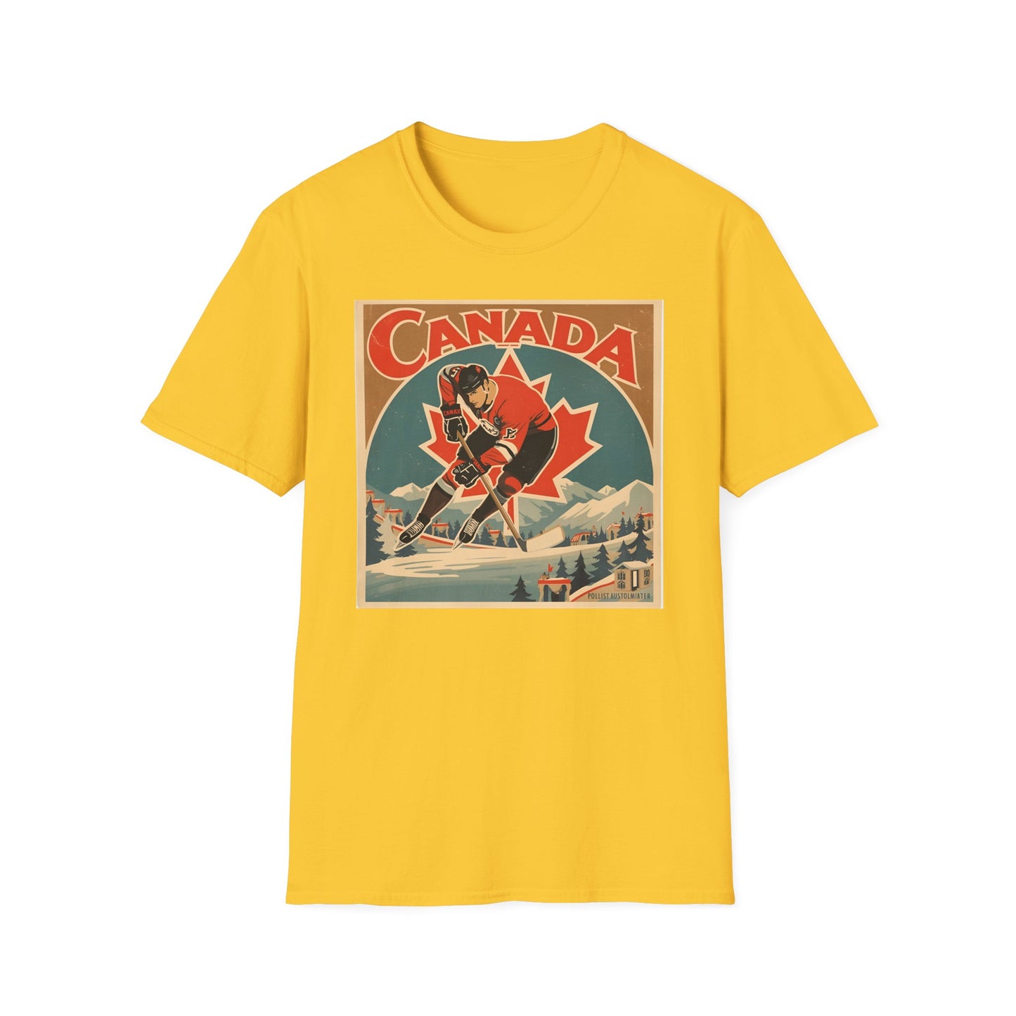 Canada Hockey Vintage Poster T-Shirt