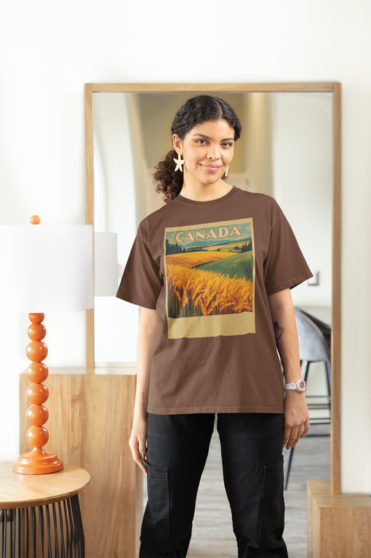 Canada Prairie Wheat Vintage Travel T‑Shirt