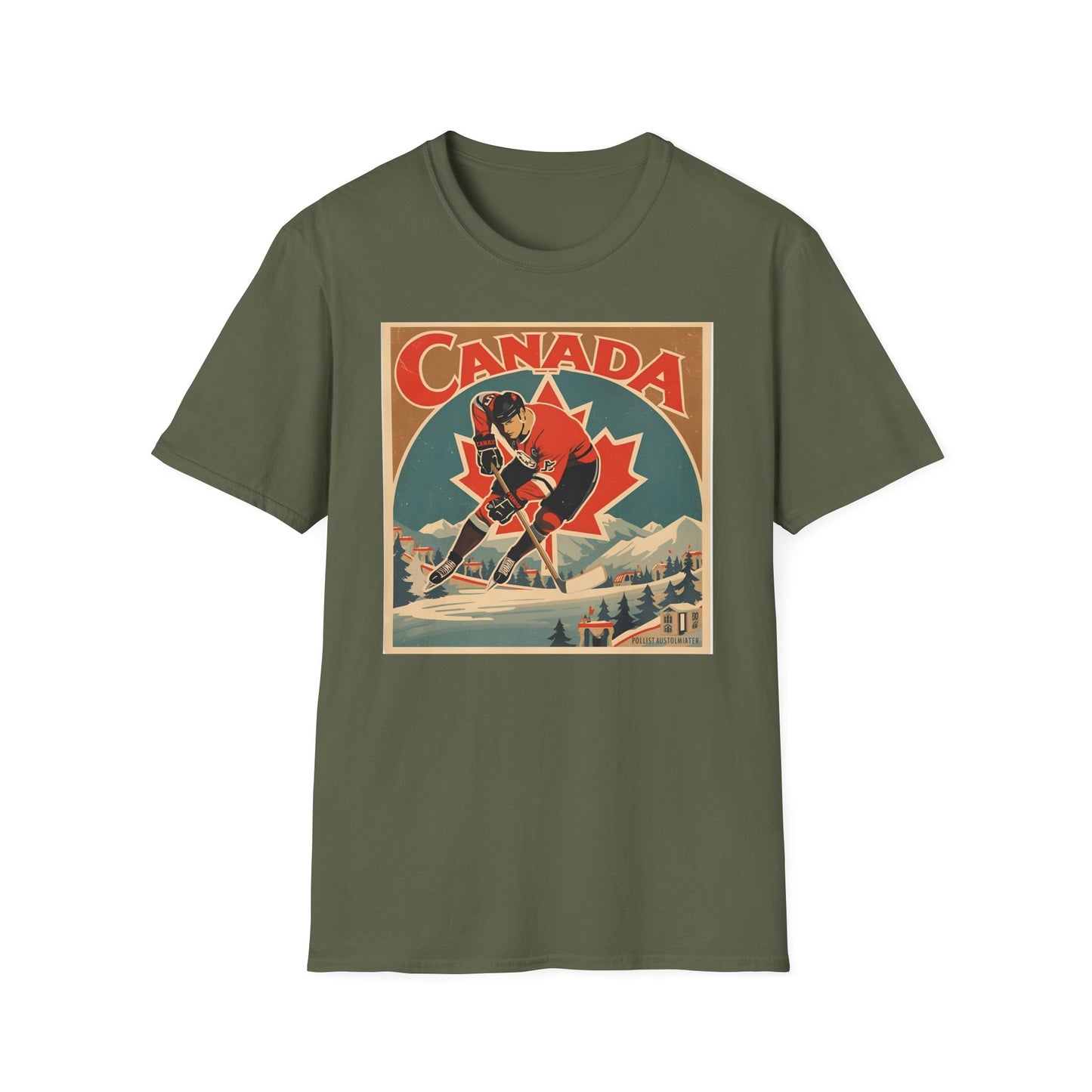 Canada Hockey Vintage Poster T-Shirt