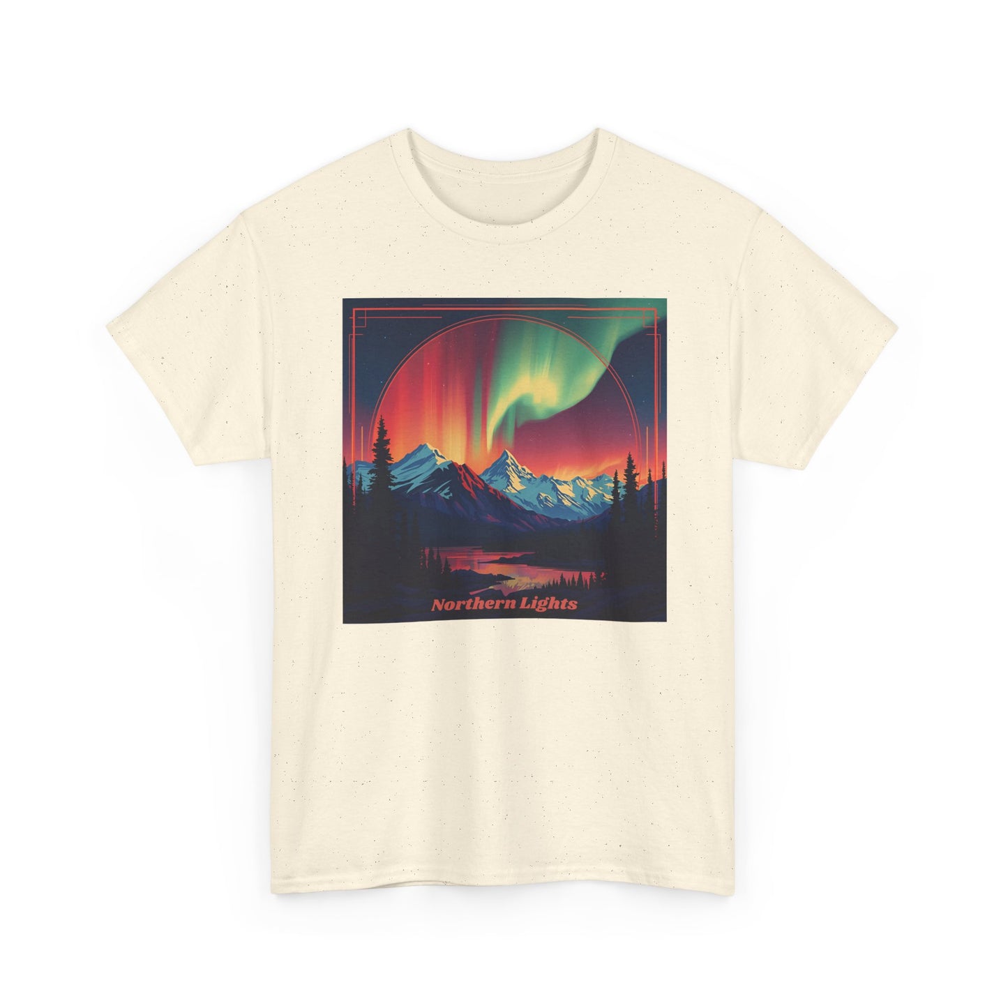 Northern Lights Tee — Aurora Borealis Mountain Graphic Shirt