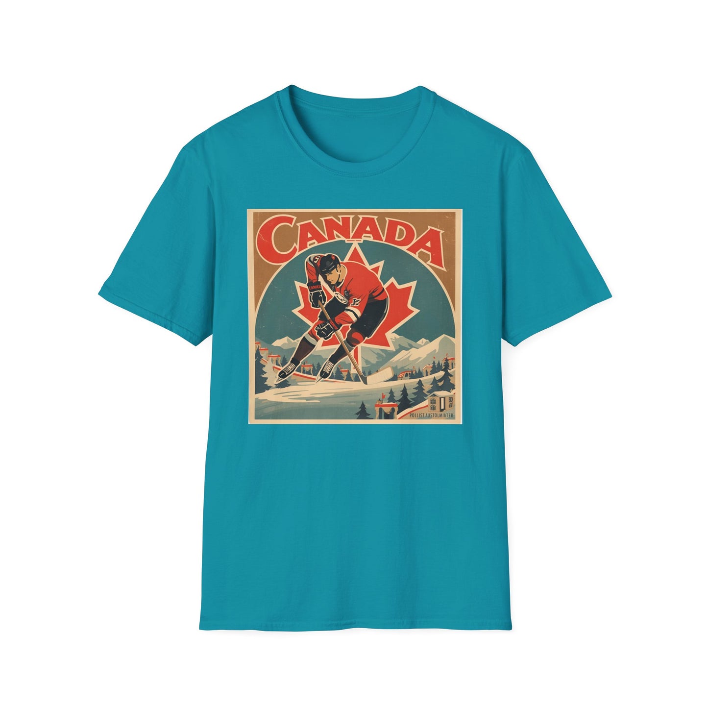 Canada Hockey Vintage Poster T-Shirt