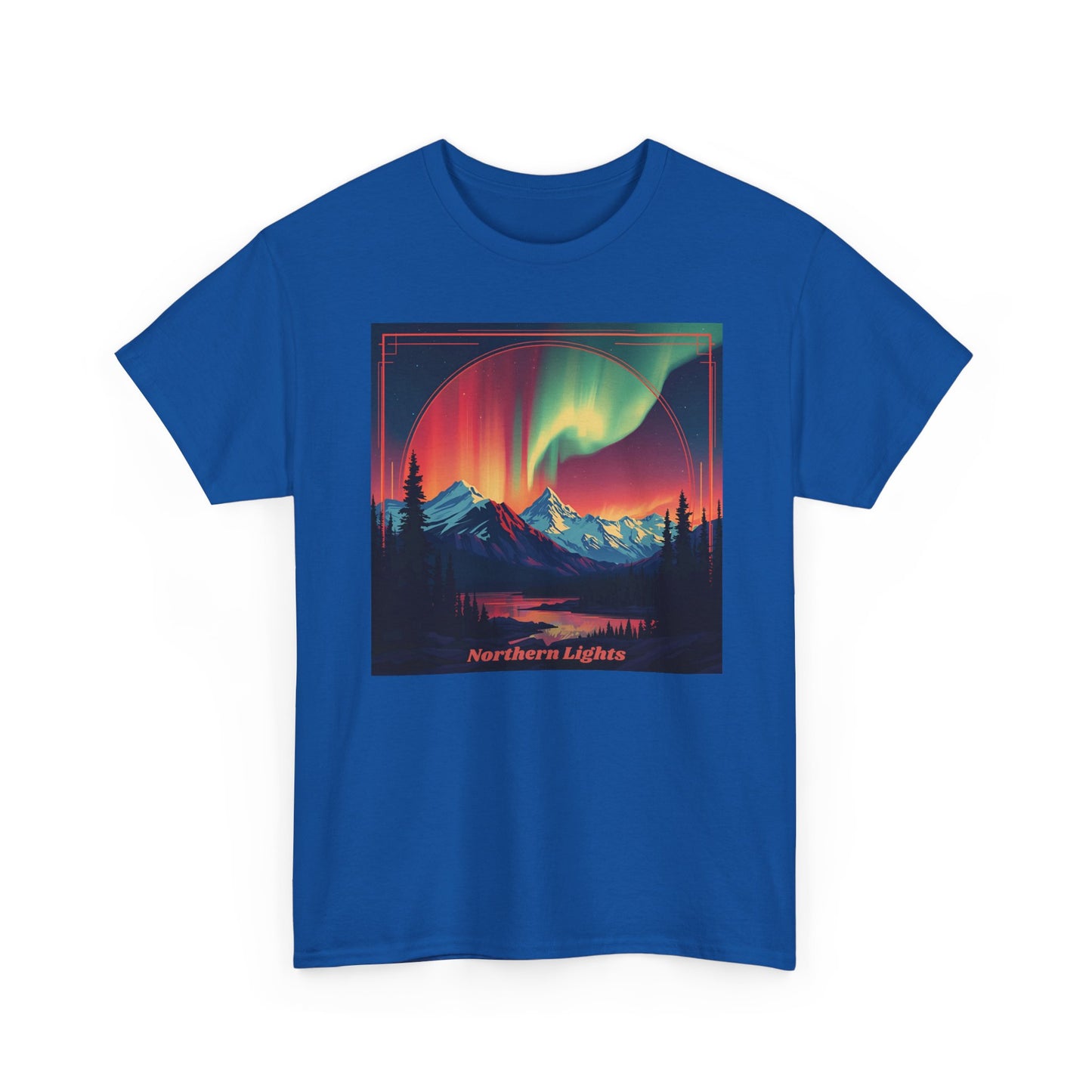 Northern Lights Tee — Aurora Borealis Mountain Graphic Shirt