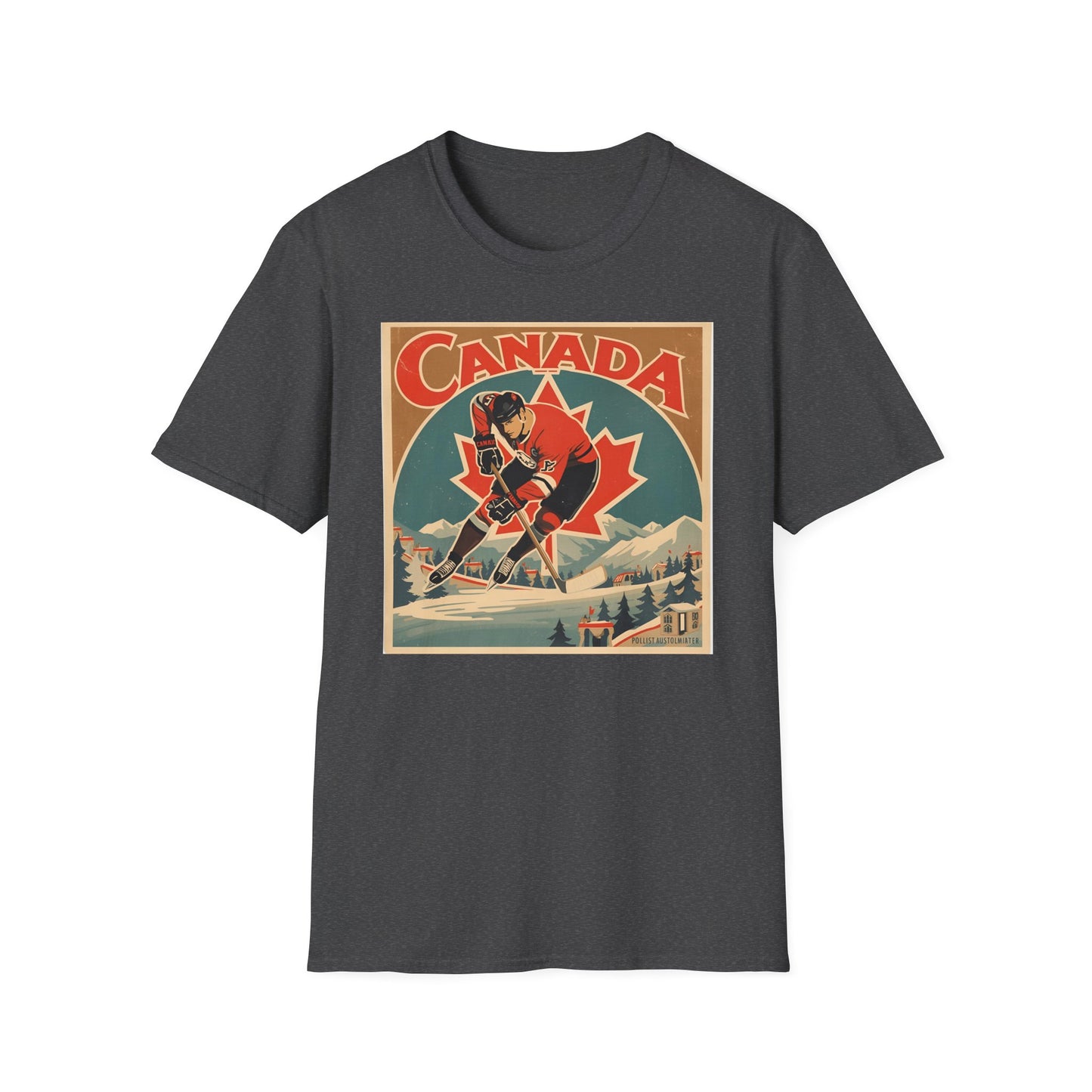Canada Hockey Vintage Poster T-Shirt