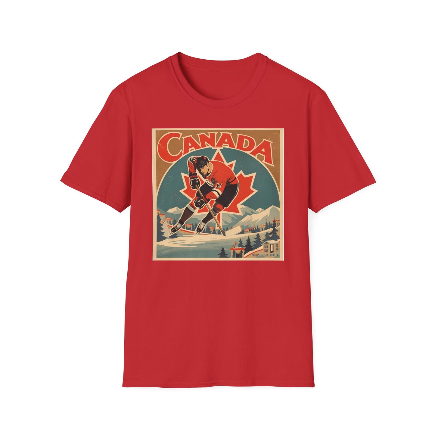 Canada Hockey Vintage Poster T-Shirt