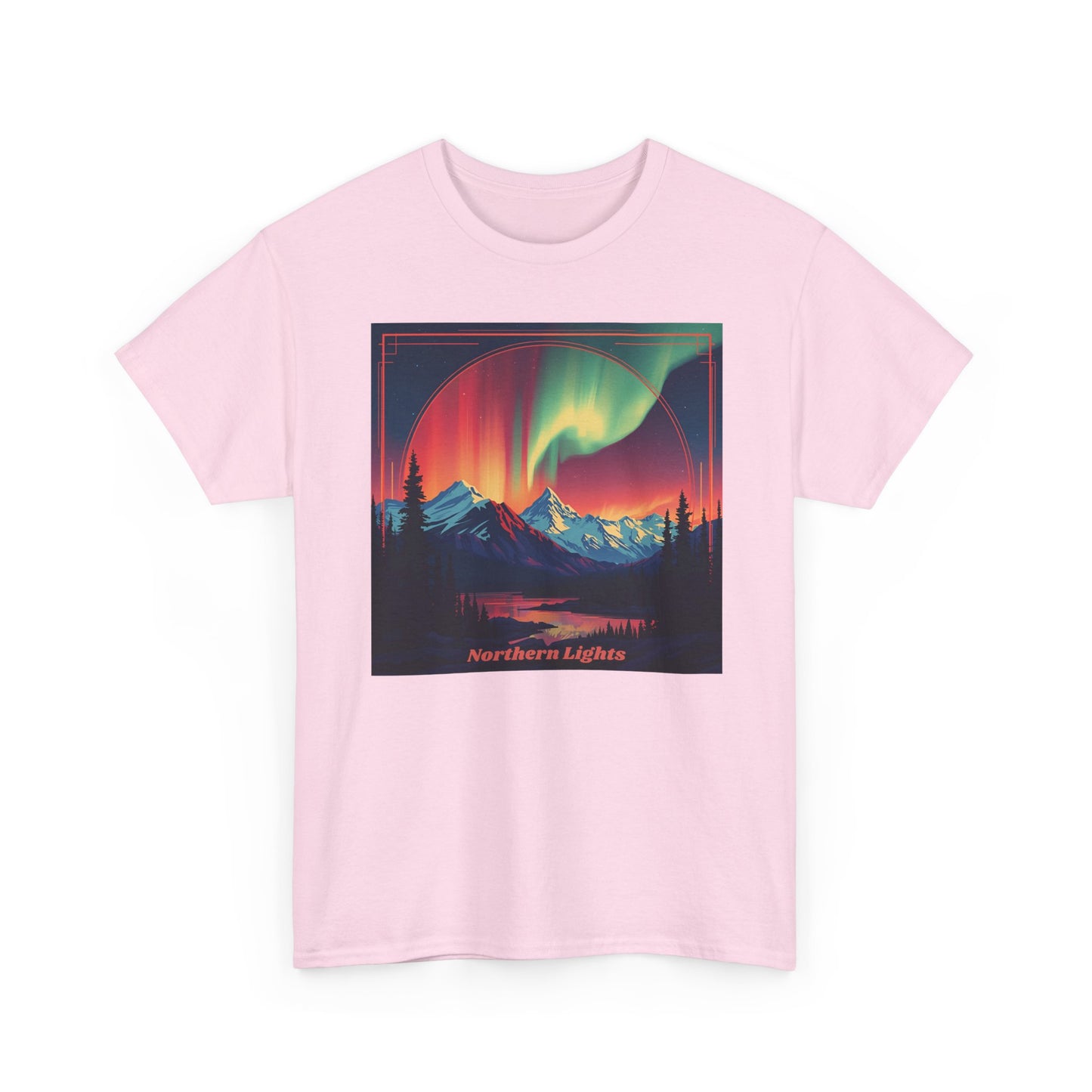 Northern Lights Tee — Aurora Borealis Mountain Graphic Shirt