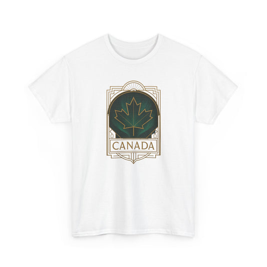 Canada Maple Leaf Tee — Vintage Art Deco Canadian Pride T‑Shirt